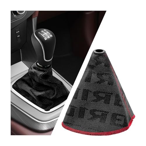 Car Shift Boot Cover, Waterproof Fabric Manual/Automatic Shift Knob Boot Black