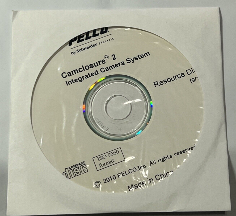 PELCO CAMCLOSURE 2 INTGRATED CAMERA SYSTEM RESOURCE DISK 9/10