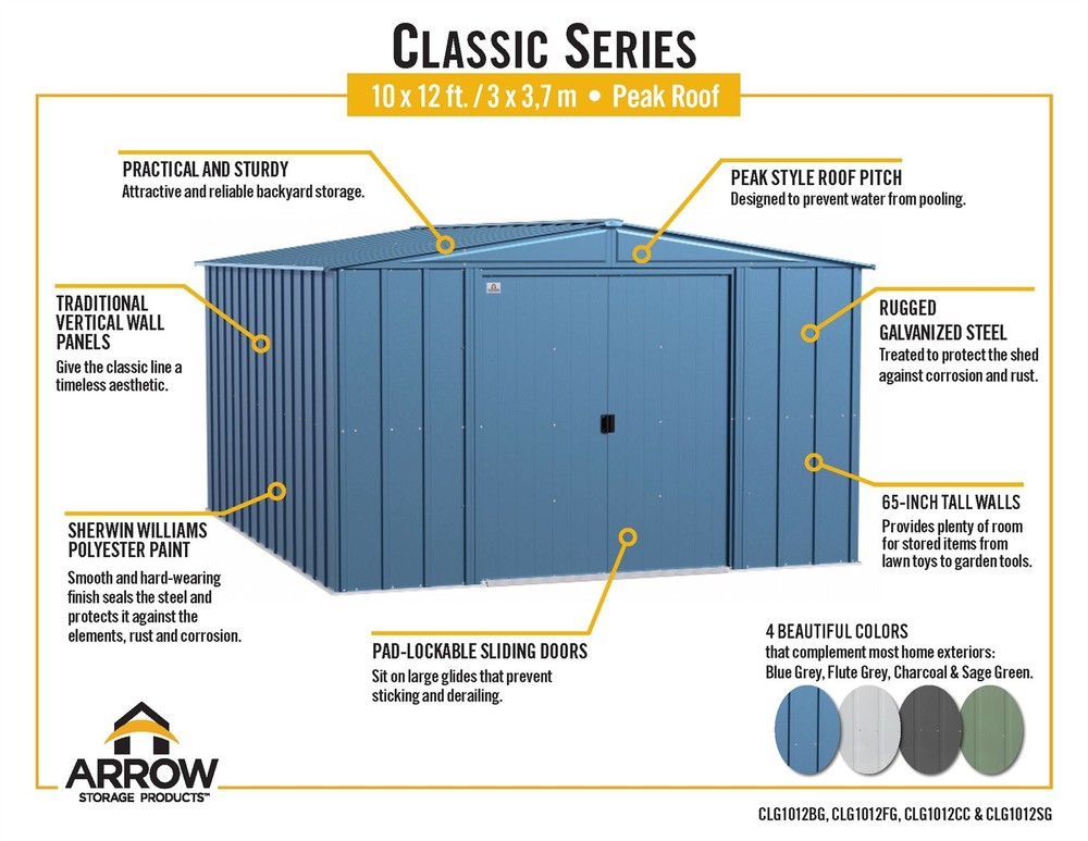 Arrow Classic, 10x12, Blue Grey