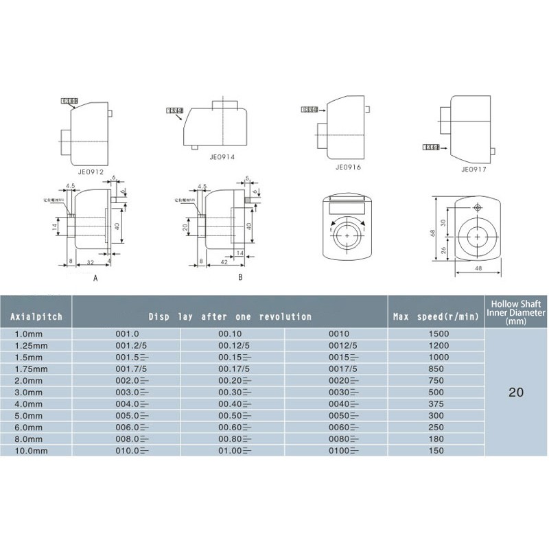Digital Position Indicator 14 20 25 30mm Bore Diameter Counter Machine Accessory