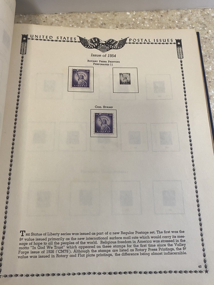 All American Stamp Album 1847-to Date With a few Stamps Plus Loose Stamps