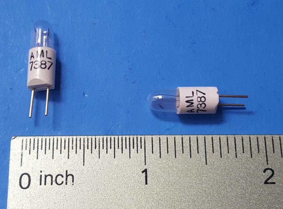 (5 PCs) MINIATURE LAMP , 7387, AML , 28V , 40mA , INDICATOR LIGHT BULB