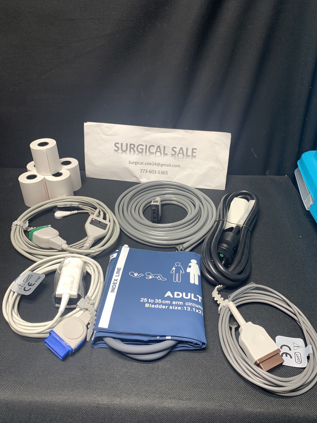 GE Dash 3000, 4000, 5000 - Accessories Kit - Masimo Spo2, ECG, Temp, NIBP, Paper