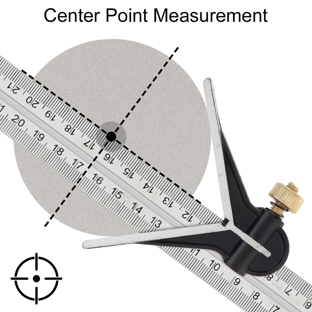 12 Inch Adjustable Sliding 90 Degree Angle Ruler Multi-Function Combination