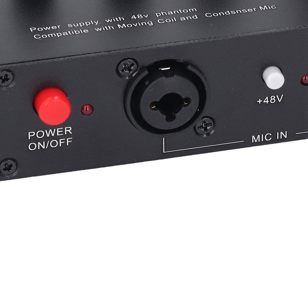 Microphone Preamp 3.5mm 6.5mm XLR Interface 60db Gain 48V Power New