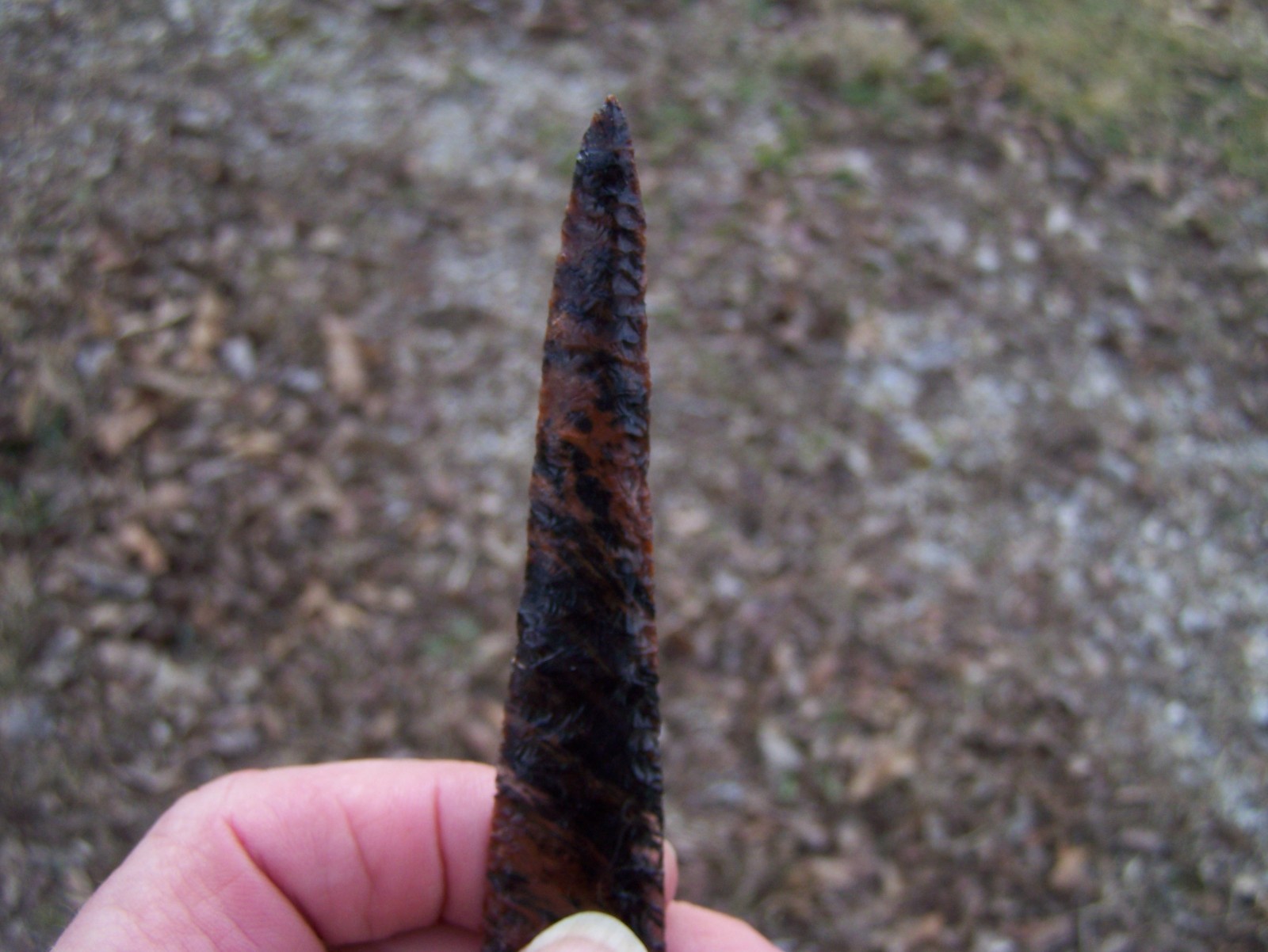 Large thin mahogany obsidian arrowhead reproduction artifact! (Read listing)