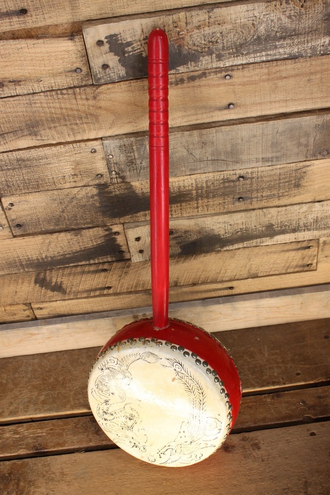 Vintage Two Sided Hand Drum, Dragons #R3735