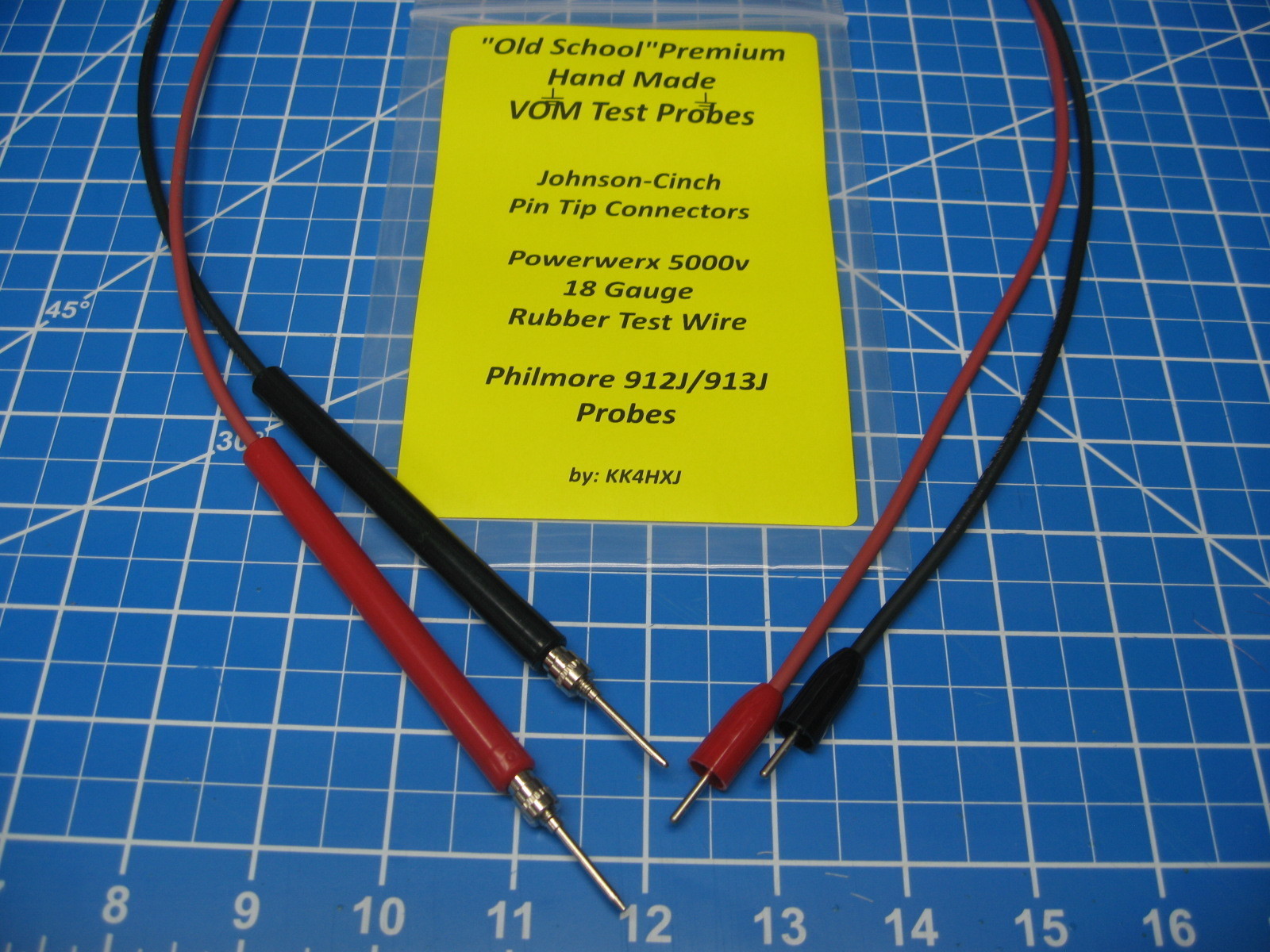 Custom VOM/DVM Test Probe - Vintage Gear - Pin Tip Plug to Philmore 912J & 913J