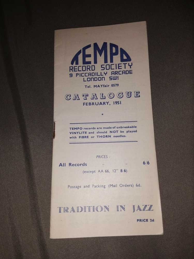 TEMPO Record Society Catalog 1951