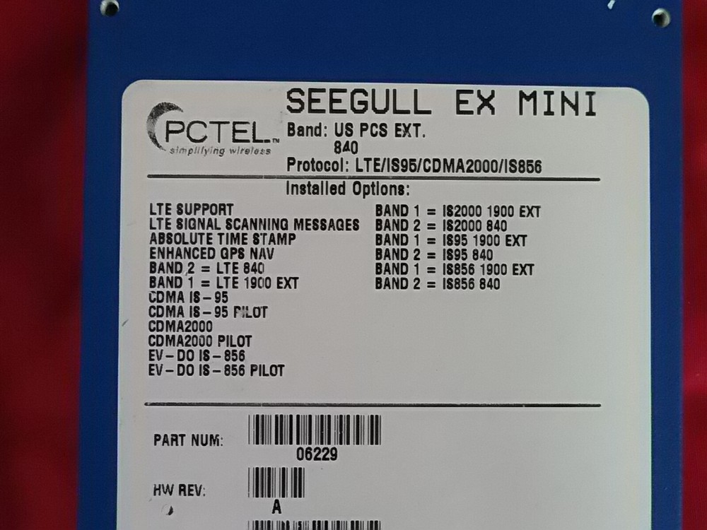PCTEL RF Solutions SeeGull Ex Mini WCDMA RF Scanning Receiver