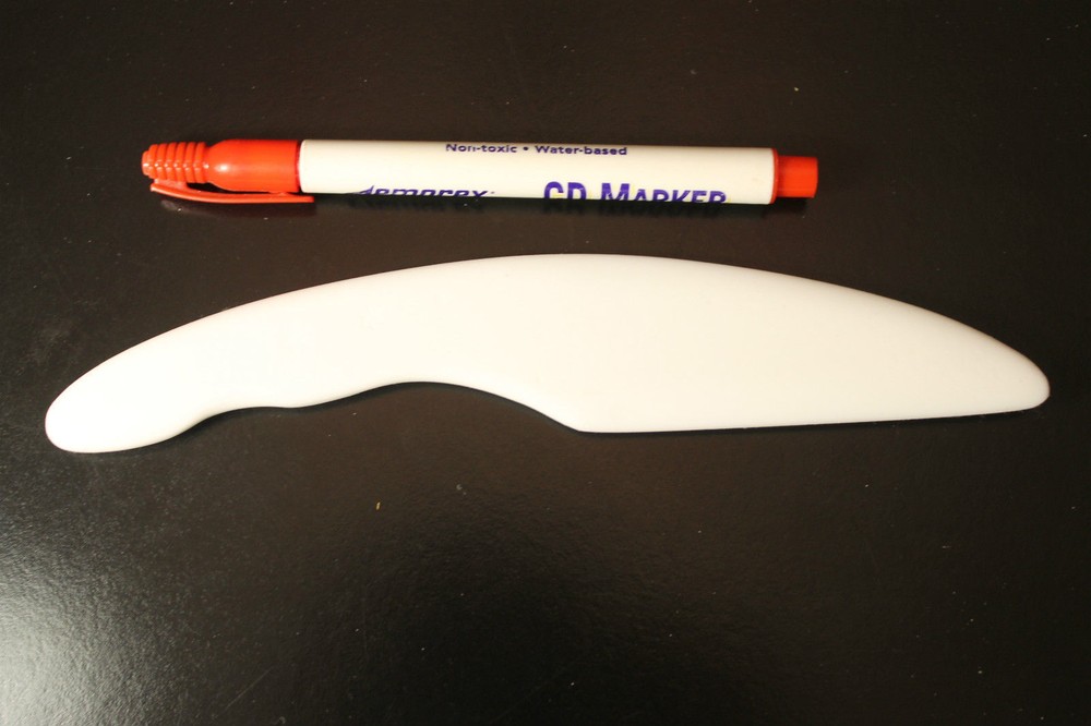 Large Teal Non-stick Bonefolder for book binding, scrapbooking,card making.