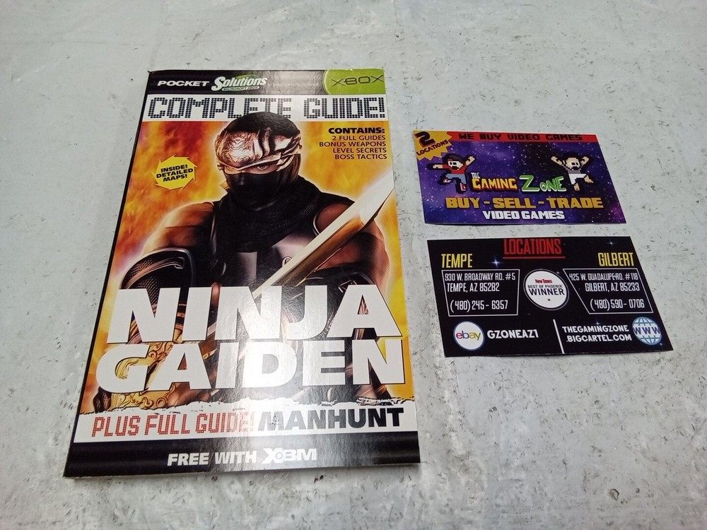 Pocket Solutions Ninja Gaiden Complete Guide *VERY GOOD CONDITION* Xbox