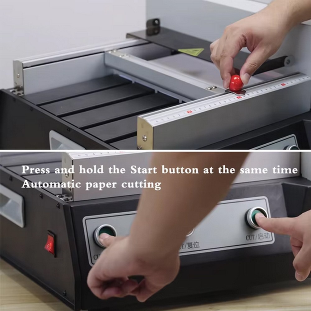 Desktop Electric Paper Cutting Machine 12.6in Cutting Size Paper Trimmer 110V