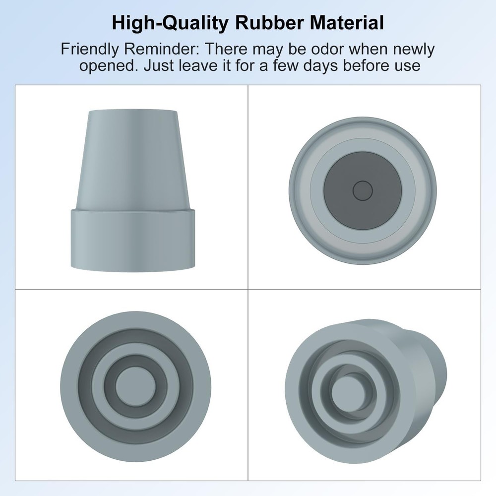 Walking Cane Tips (4-Pack), 3/4 Inch Heavy Duty Rubber Replacement ...