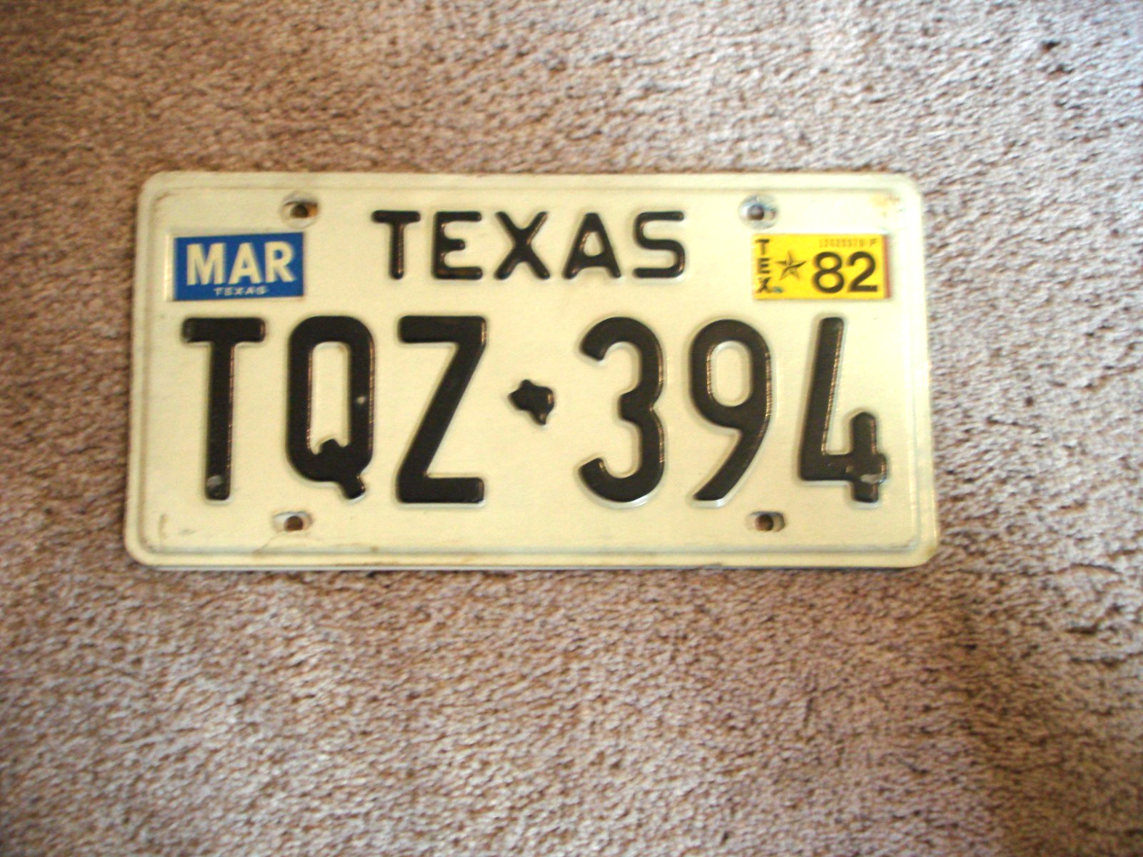 TEXAS1982 TQZ # LICENSE PLATE BUY ALL STATES HERE FREE SHIPPING