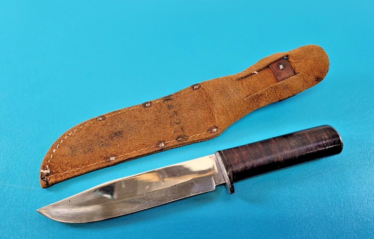 Rare WWII US Military Queen City Commando Knife & Sheath c. 1922-1945 TR530