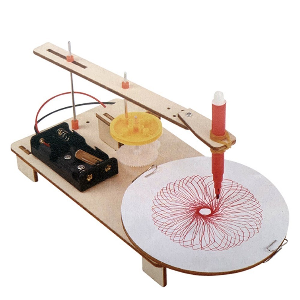Wooden Mechanized Electric Plotter for Creative Art Projects