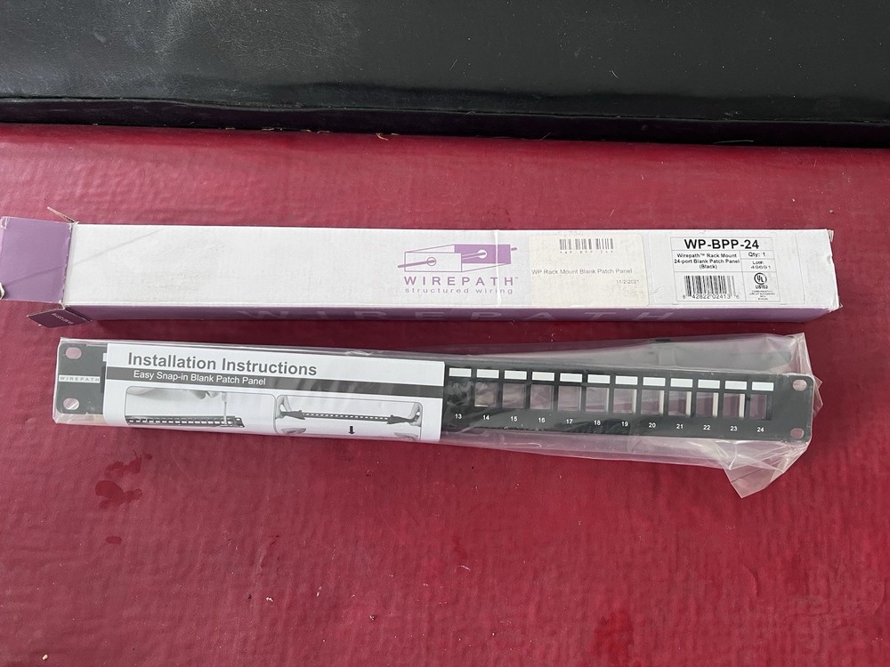 wirepath rack mount wp bpp 24 New 24 Port Patch Panel Ethernet