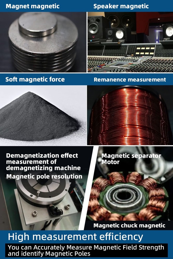 Gauss Meter Handheld Tesla MeterPermanent Magnet Teslameter 5%Accuracy