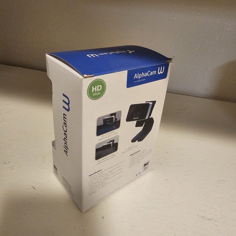 NIB DATA LOCKER Alphacam-W USB 2.0 Webcam black New In Box