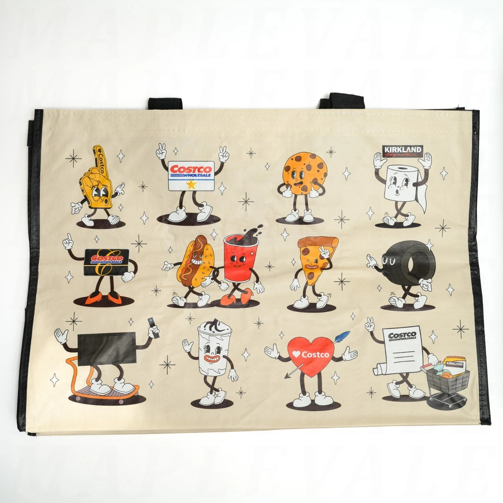 Costco Cartoon Highlights Reusable Shopping Tote SINGLE BAG FREE SHIPPING