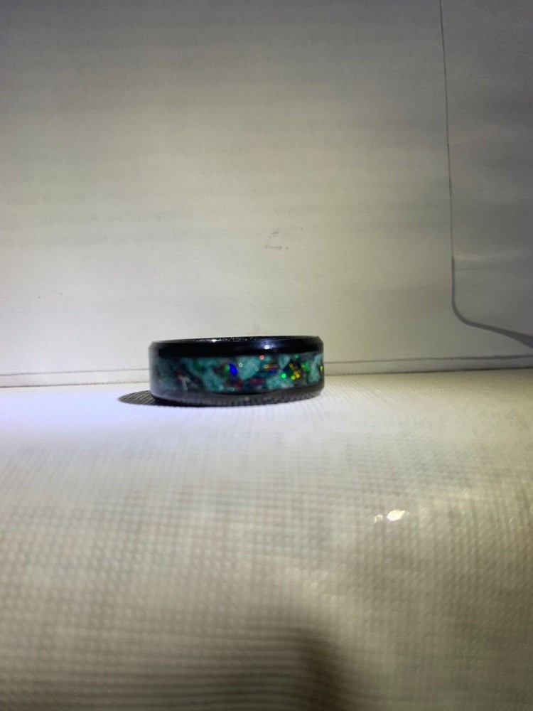 black ceramic handmade ring