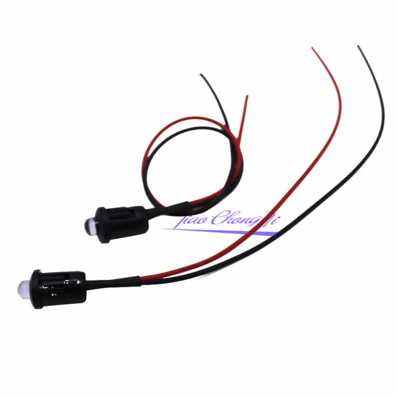 5V-12V F3mm 5mm Twinkle Flash 2pin Round 20cm Pre-wired Clear Flashing LED DIY