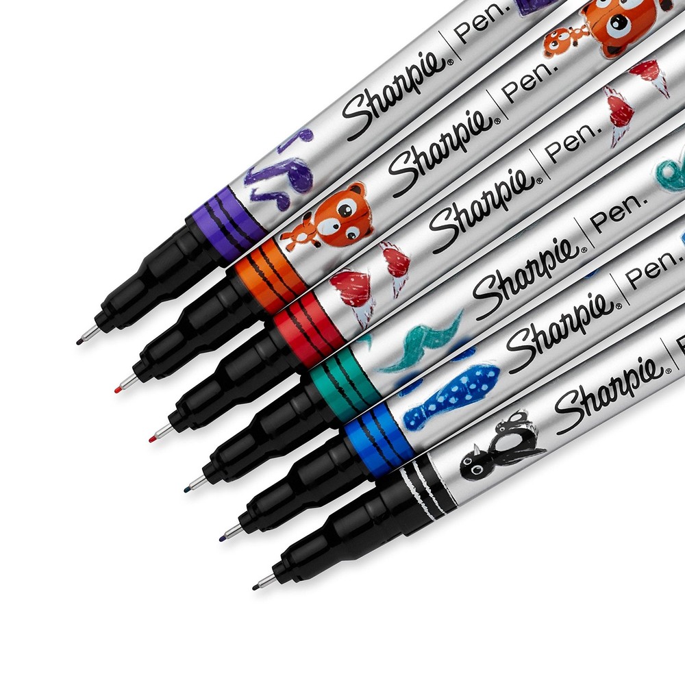 Sharpie Pen, Fine Point, 6-Pack, Assorted Colors (1924215)