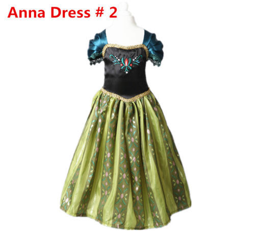 Gorgeous Queen Elsa & Princess Anna Costume Cosplay Party Dress Up