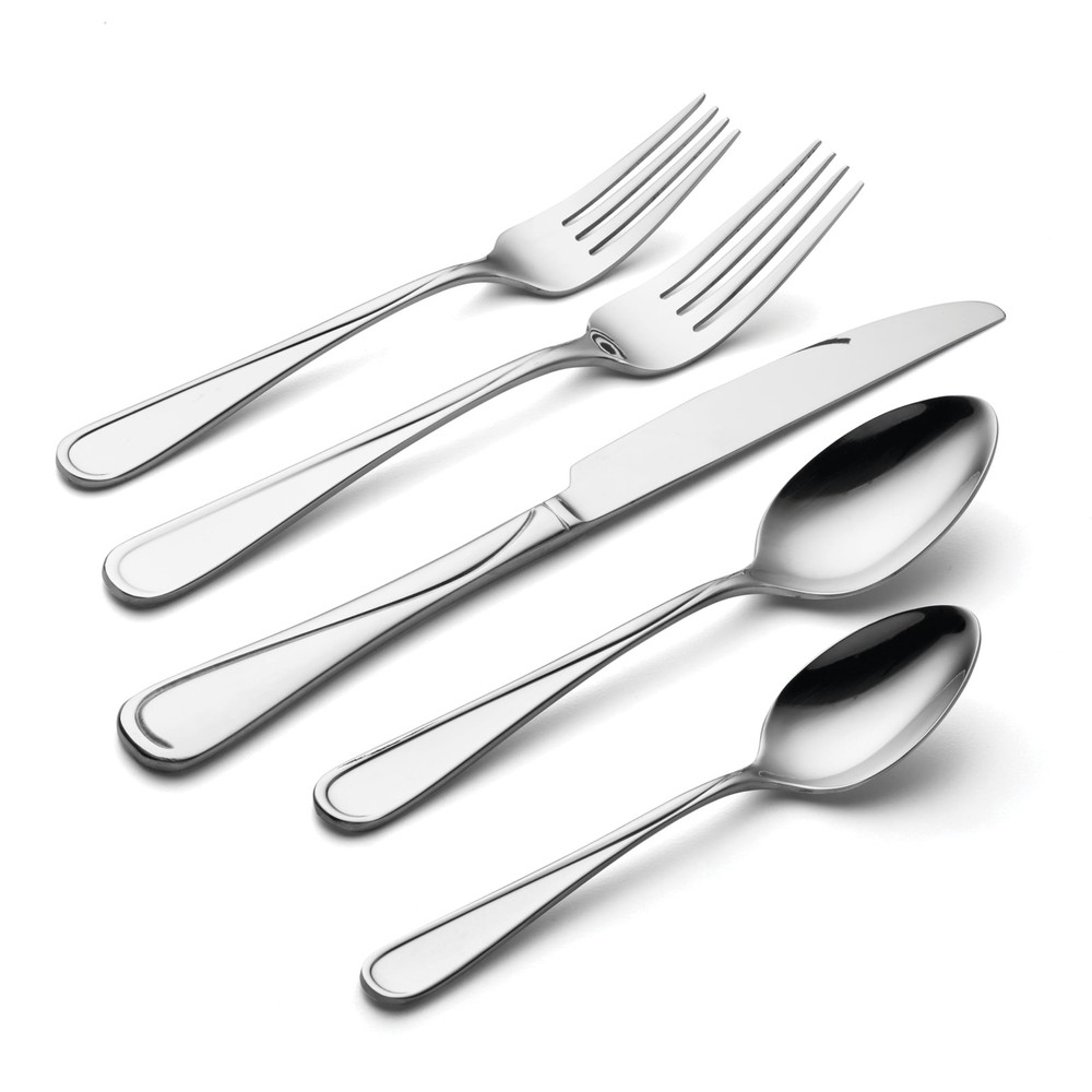 Soar 65Pc Flatware Set, 65 Count, Metallic