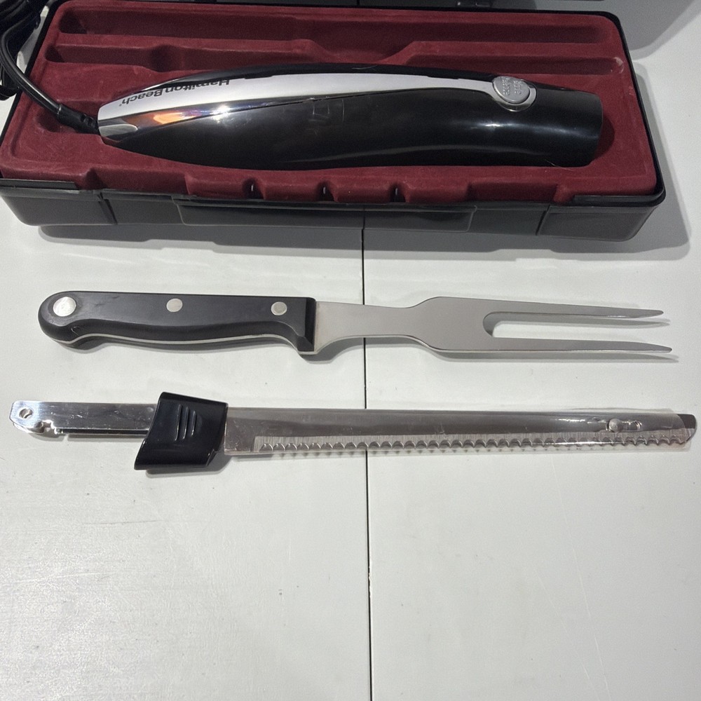 Hamilton Beach Electric Knife w/ Fork & Case
