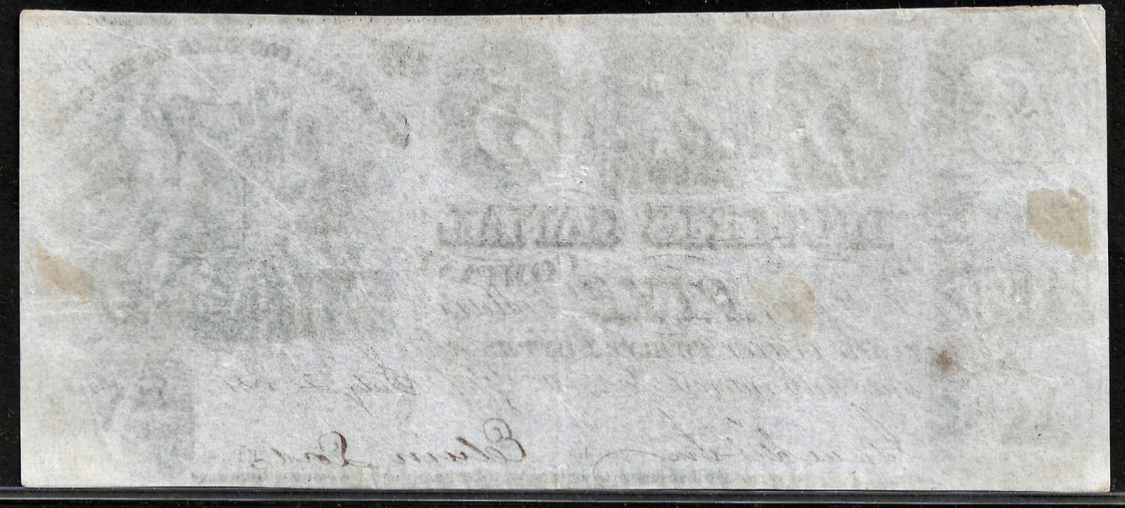 July 2, 1841 New Jersey Morris Canal & Banking $5 Dollar Obsolete Banknote