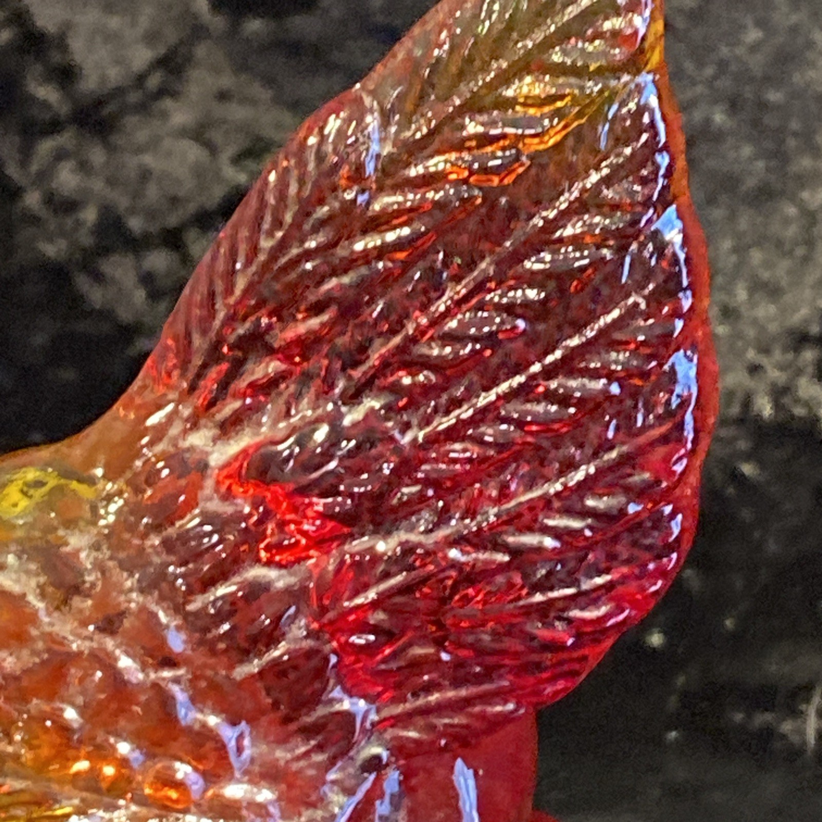 Rare Vintage 6 Inch LE Smith Flame Glass Red Amberina Hen On Nest 2chicks