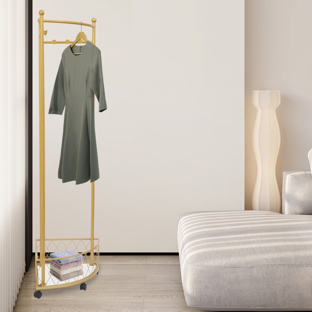 Corner Clothes Rack Coat Storage Rack Floor Standing Clothes Rack