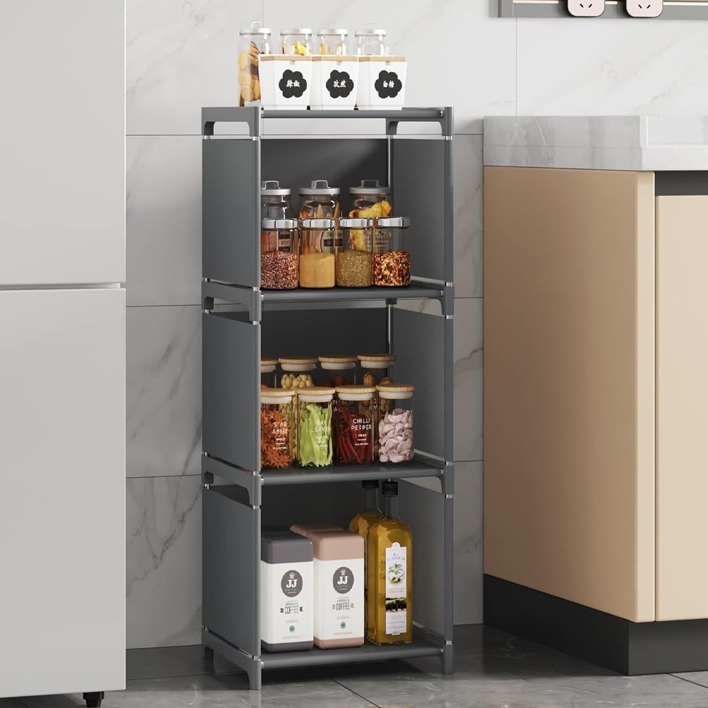 Elegant 3-Cube Storage Organizer Shelf - Space-Saving 4-Layer for Small Spaces