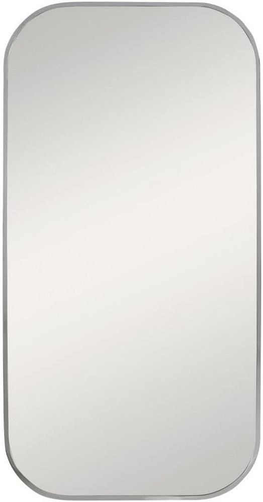 TAFT Polished Nickel 21x41" Elegant Rectangular Wall Mirror