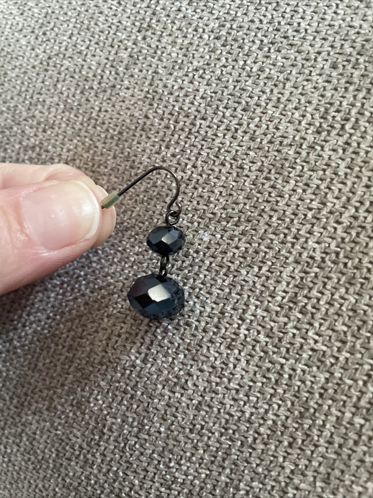 Bracelet and Earring - Silver And Charcoal