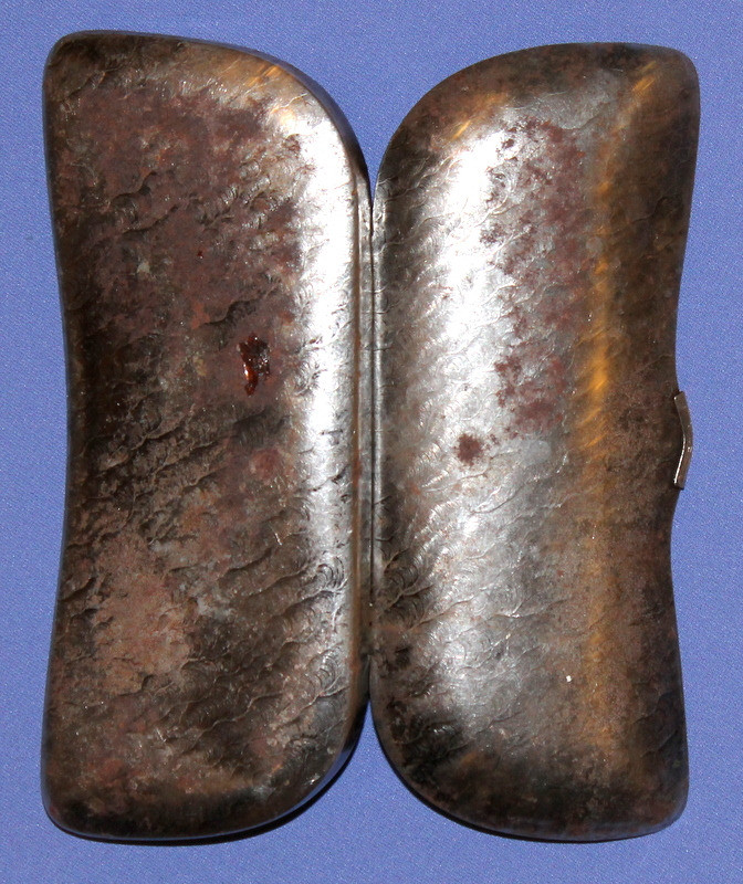 Antique Optal Metal Eyeglasses Spectacles Case