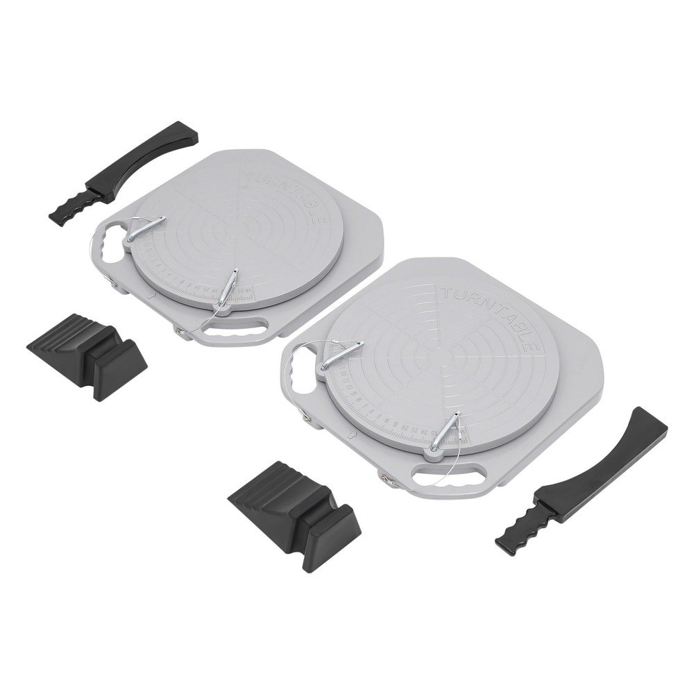 2pcs 3-Ton Front End Wheel Alignment Turntable Plate 360° Rotating Plate Table