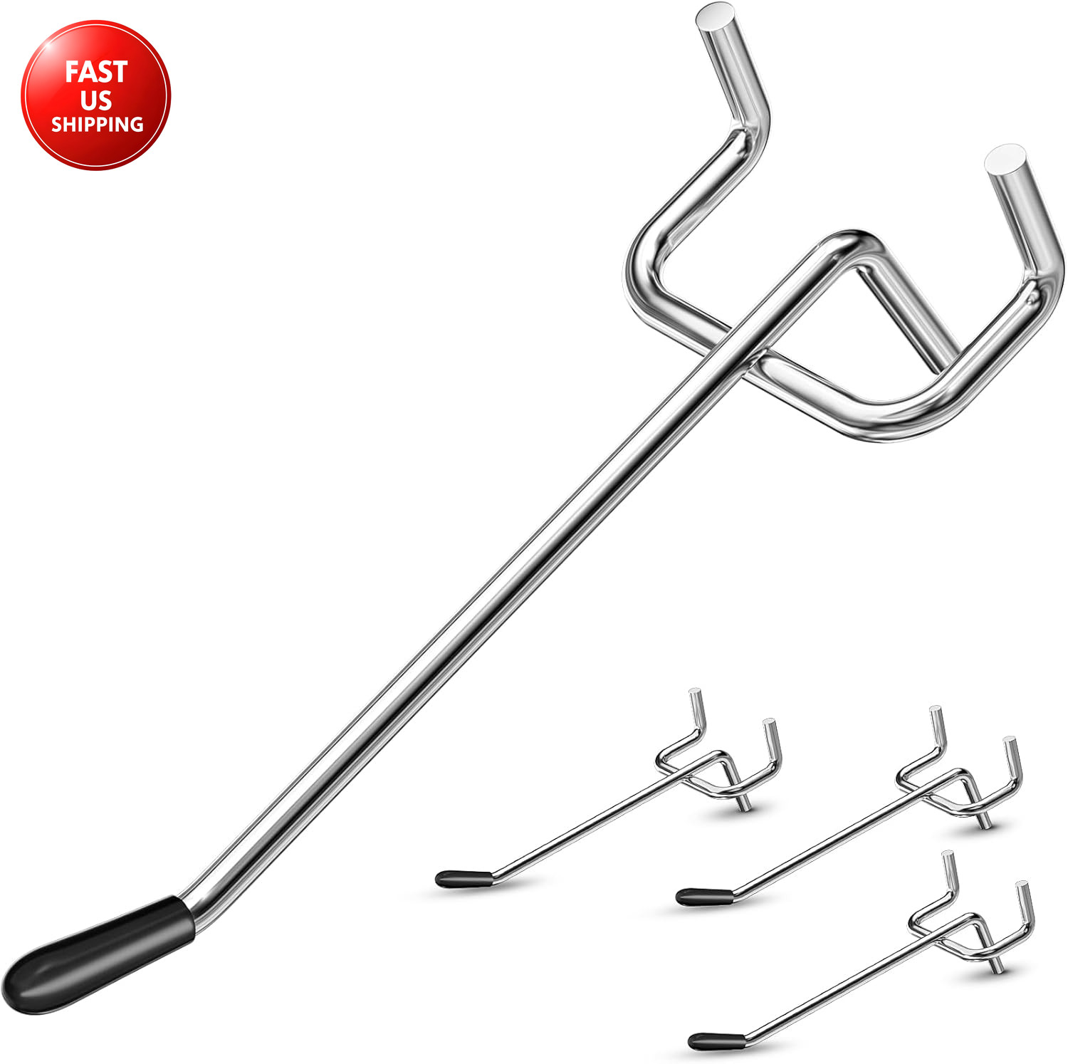 Pegboard Hooks, 25 Pack 4 Inch Peg Board Organizer Accessories for Hanging Fit 1