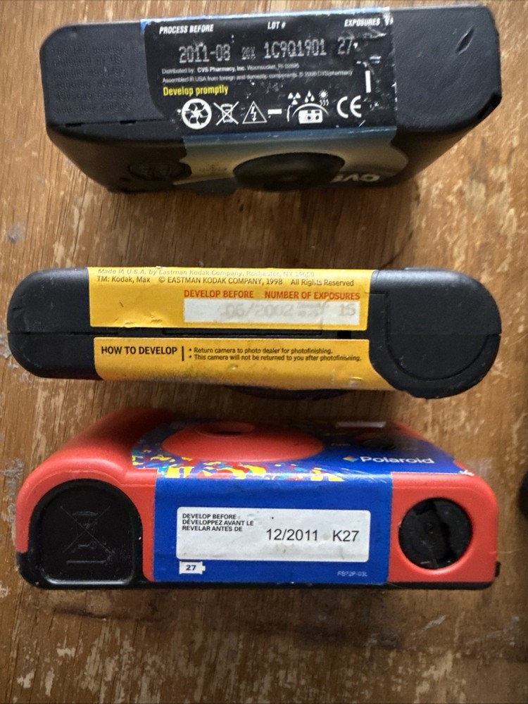 Lot Of 6 Empty Single Use Cameras - USED UP