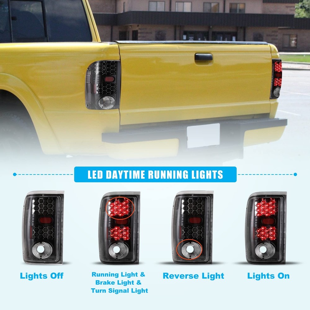LED Tail Lights Assembly for Ford Ranger 2001-2005