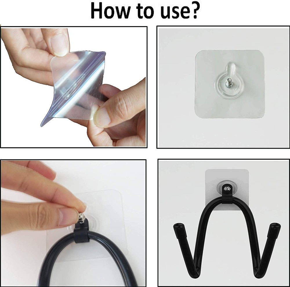 Universal Adhesive Game Controller Organizer Wall Mount and Clip for Black