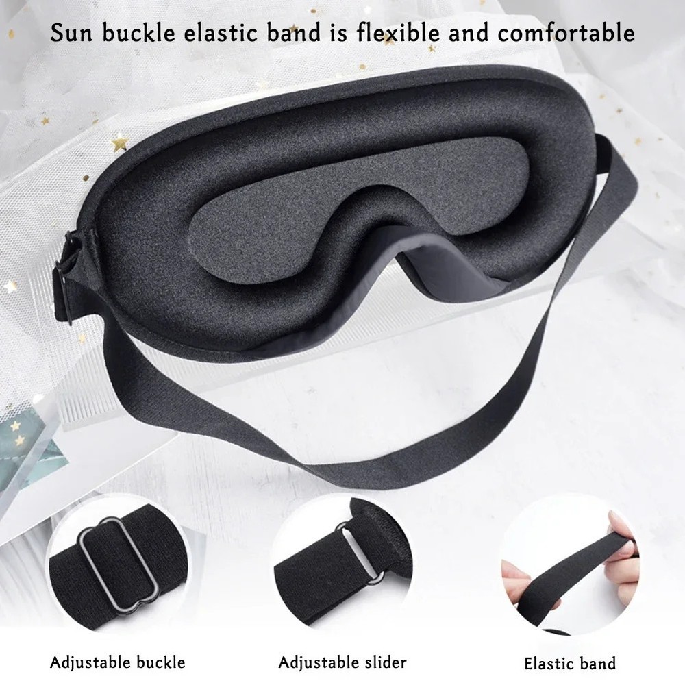3D Sleep Eye Mask Memory Foam Light Blocking Soft Padded Travel Blindfold