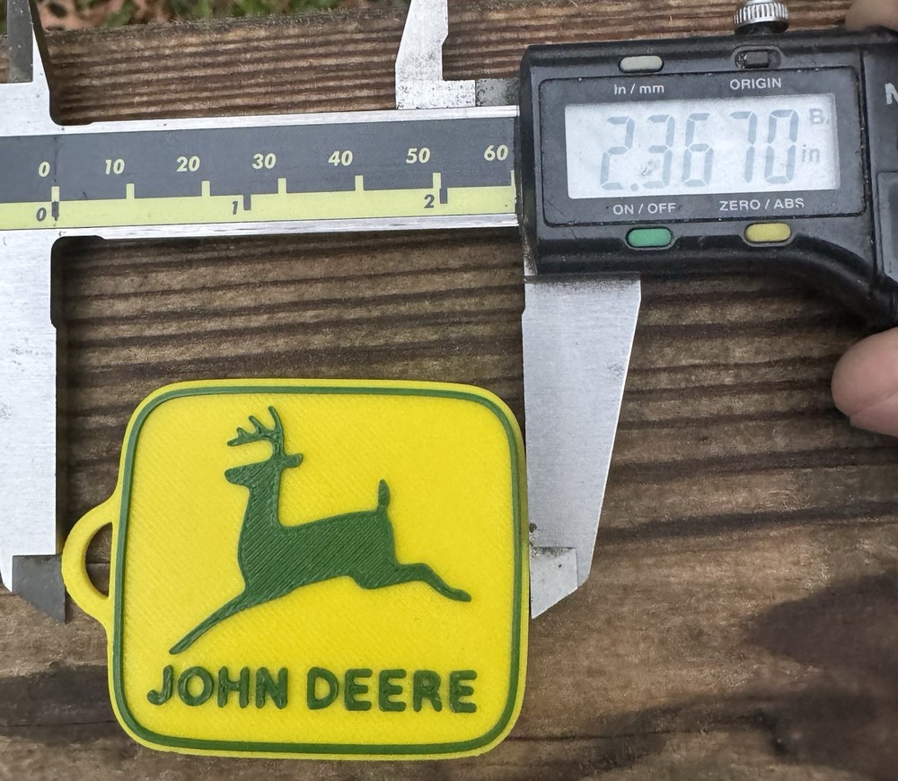 John Deere Custom 3d Printed Key Chain's