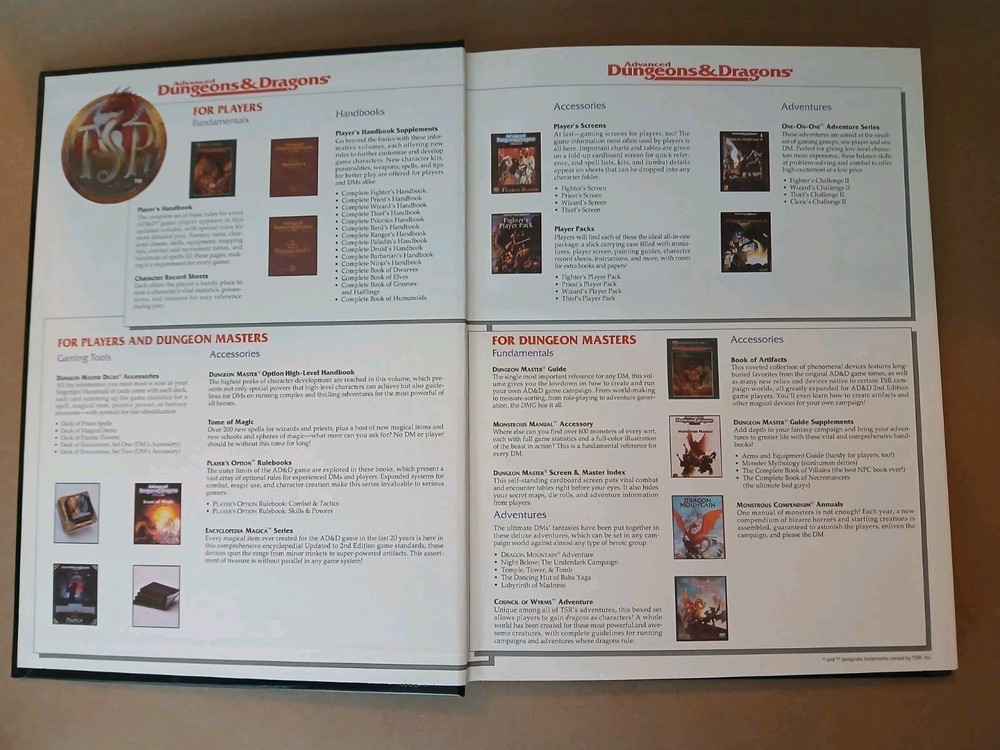 AD&D Advanced Dungeons & Dragons Dungeon Master Guide 2160 1995