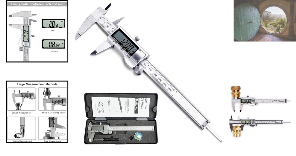 Electronic Caliper - Multifunctional Stainless Steel Tool with Large LCD