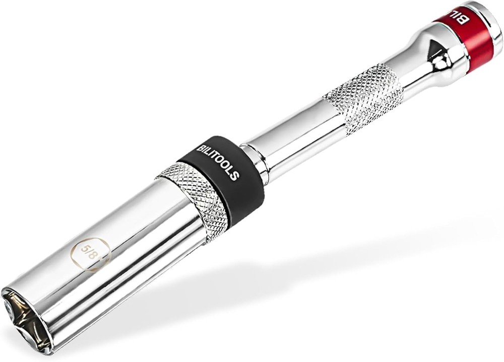 BILITOOLS 5/8-inch Magnetic Spark Plug Socket Swivel Thin Wall Spark Plug Socket