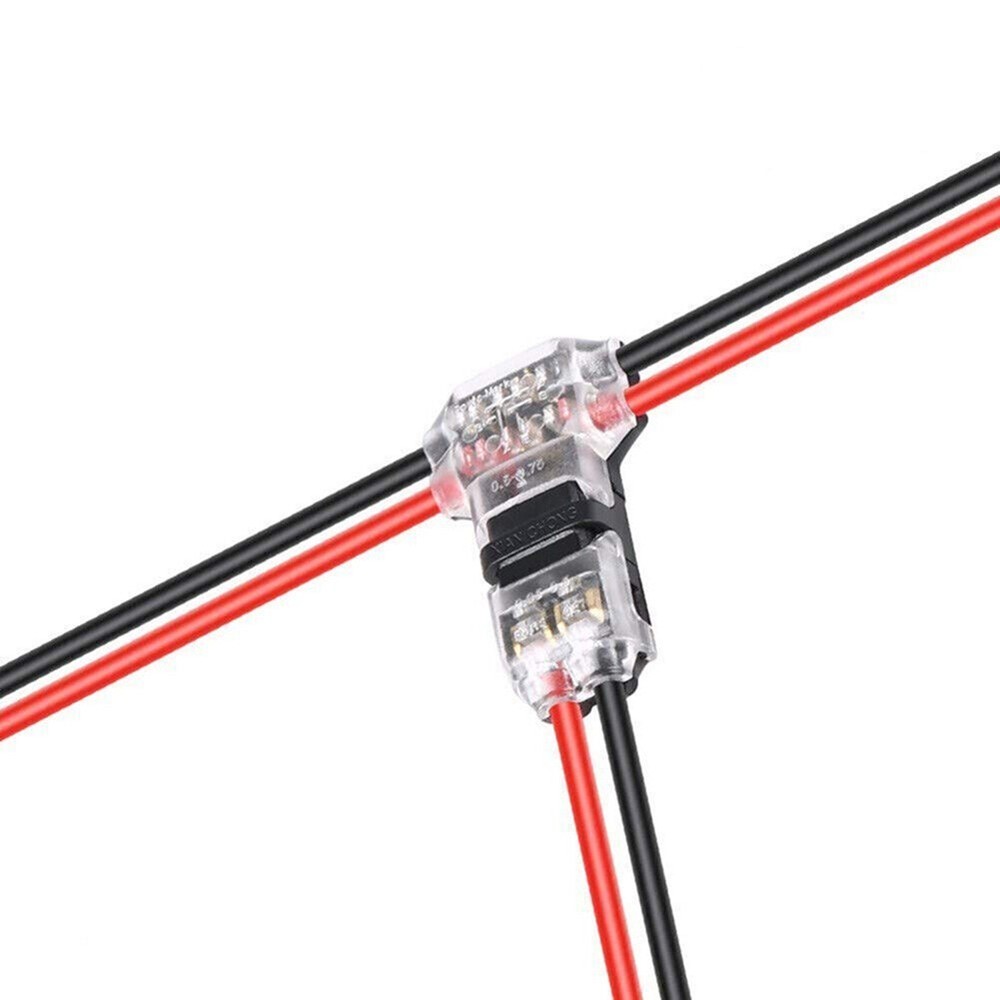5PCS/Set T2 Wire Cable Snap In Connector Terminals Quick and Easy Installation