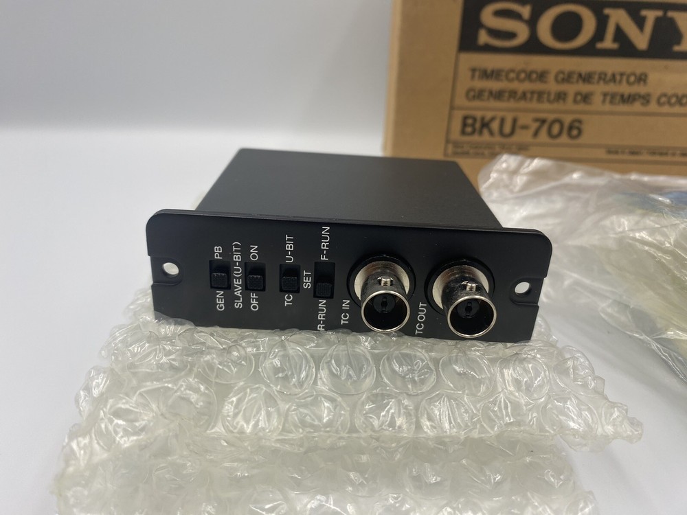 Sony BKU-706 Plug-in Timecode Generator NEW